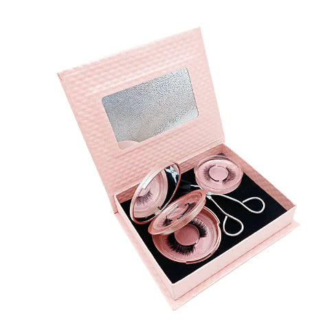 Quantum Magnetic Eyelashes with 3 Pairs and Curling Tool