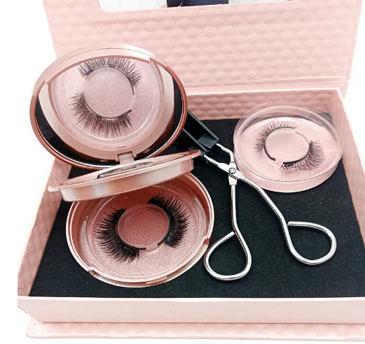 Quantum Magnetic Eyelashes with 3 Pairs and Curling Tool