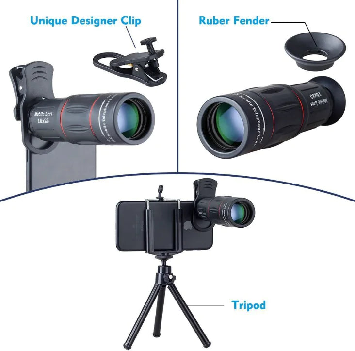 18x Smartphone Telephoto Lens with Smart Focus